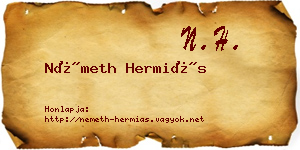Németh Hermiás névjegykártya